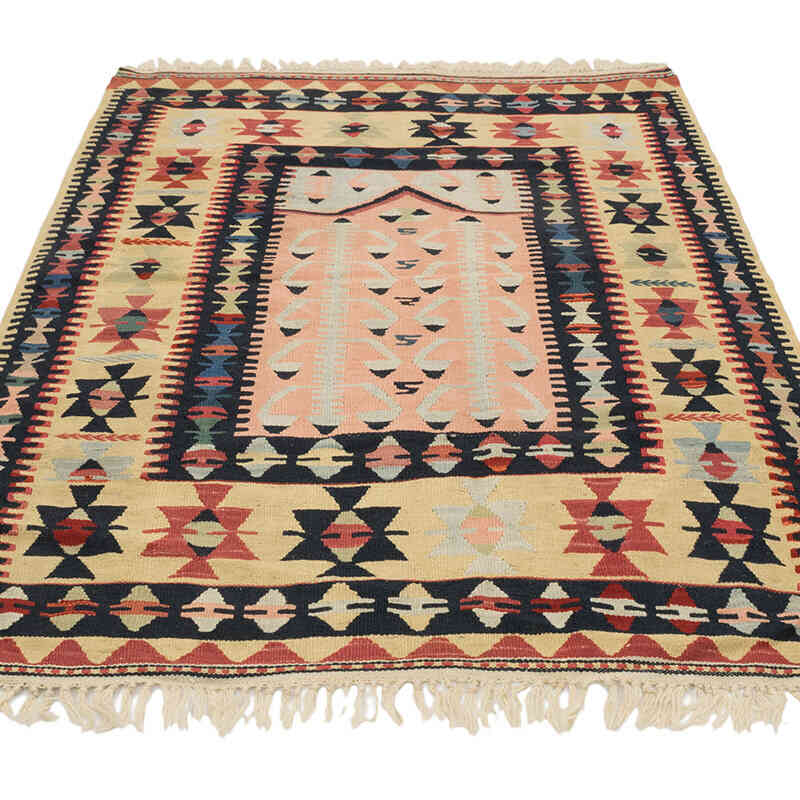 New Handwoven Turkish Kilim Rug - 3' 11" x 5' 4" (47" x 64") - K0077670