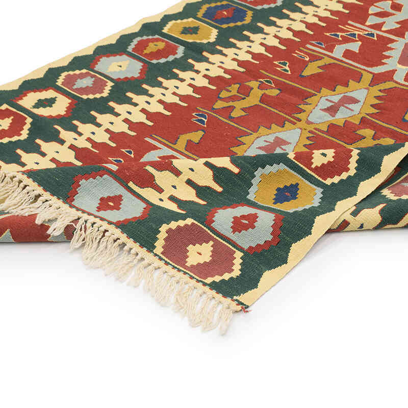 New Handwoven Turkish Kilim Rug - 3' 9" x 5' 7" (45" x 67") - K0077673