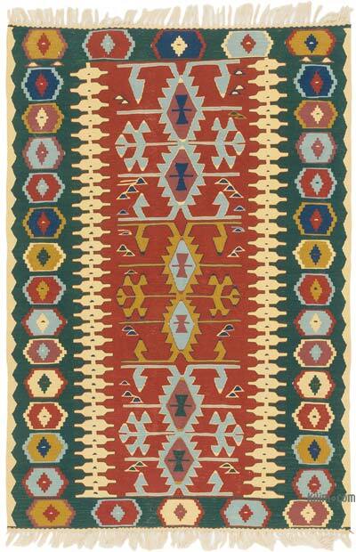 New Handwoven Turkish Kilim Rug - 3' 9" x 5' 7" (45" x 67")