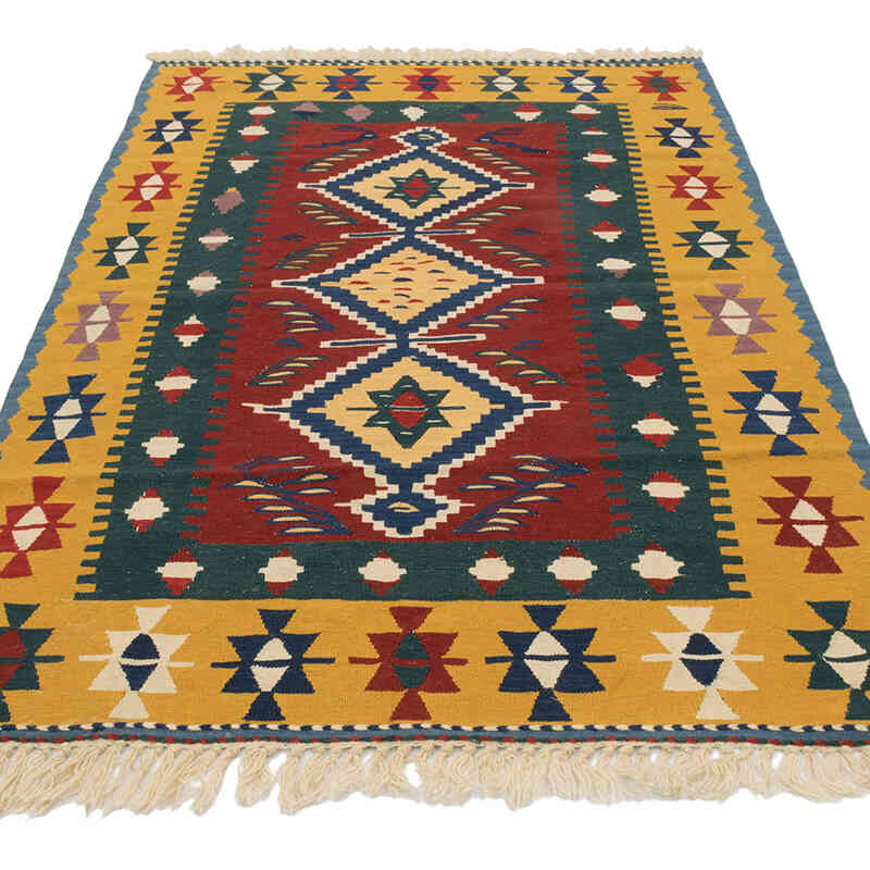 Yeni Kök Boya El Dokuma Kilim - 112 cm x 169 cm - K0077674