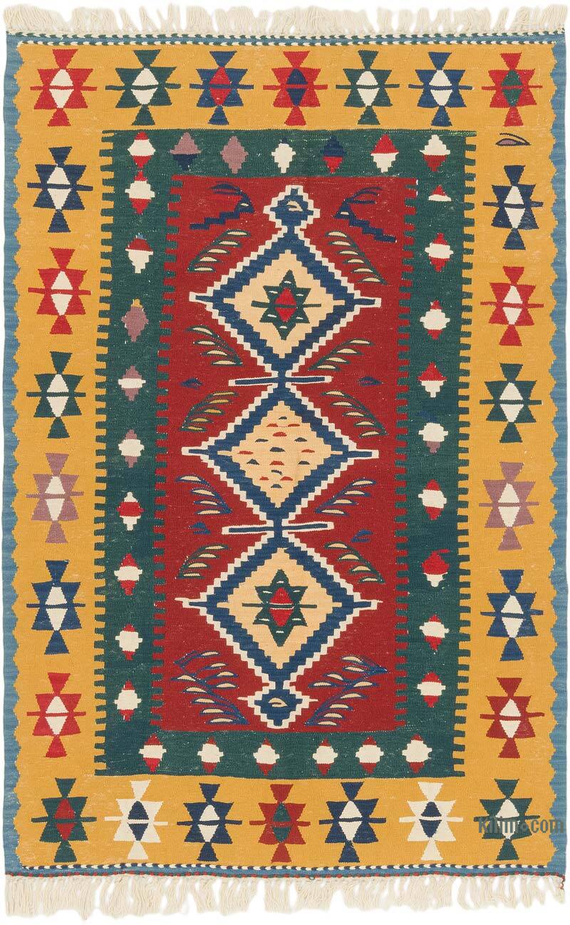 Yeni Kök Boya El Dokuma Kilim - 112 cm x 169 cm - K0077674