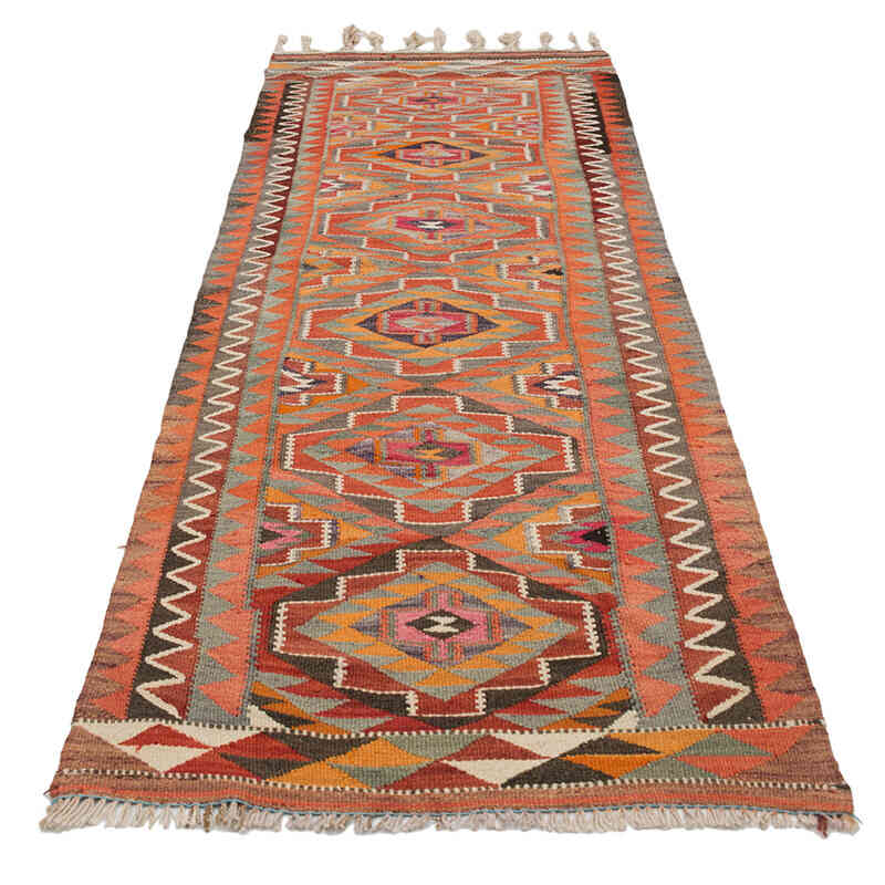 Vintage Herki Kilim Runner - 2' 11" x 9' 1" (35" x 109") - K0077677