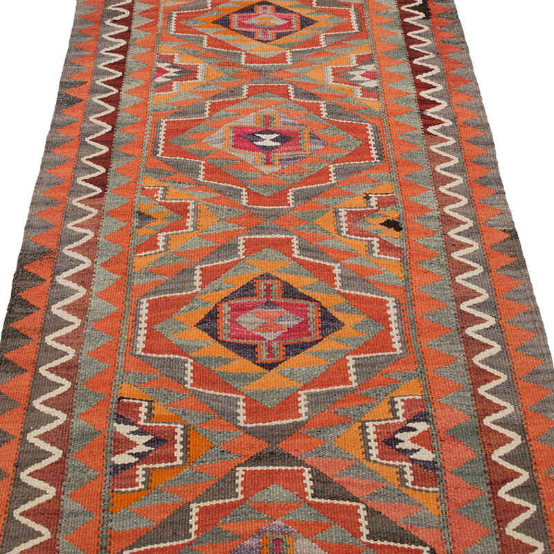 Vintage Herki Kilim Runner - 2' 11" x 9' 1" (35" x 109") - K0077677