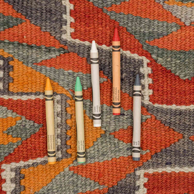 Vintage Herki Kilim Runner - 2' 11" x 9' 1" (35" x 109") - K0077677