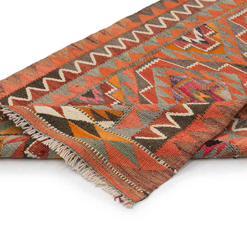 Vintage Herki Kilim Runner - 2' 11" x 9' 1" (35" x 109") - K0077677