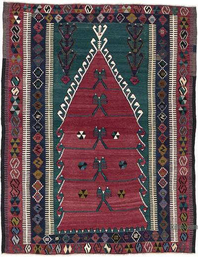 Alfombra Konya Obruk Kilim Vintage - 149 cm x 193 cm
