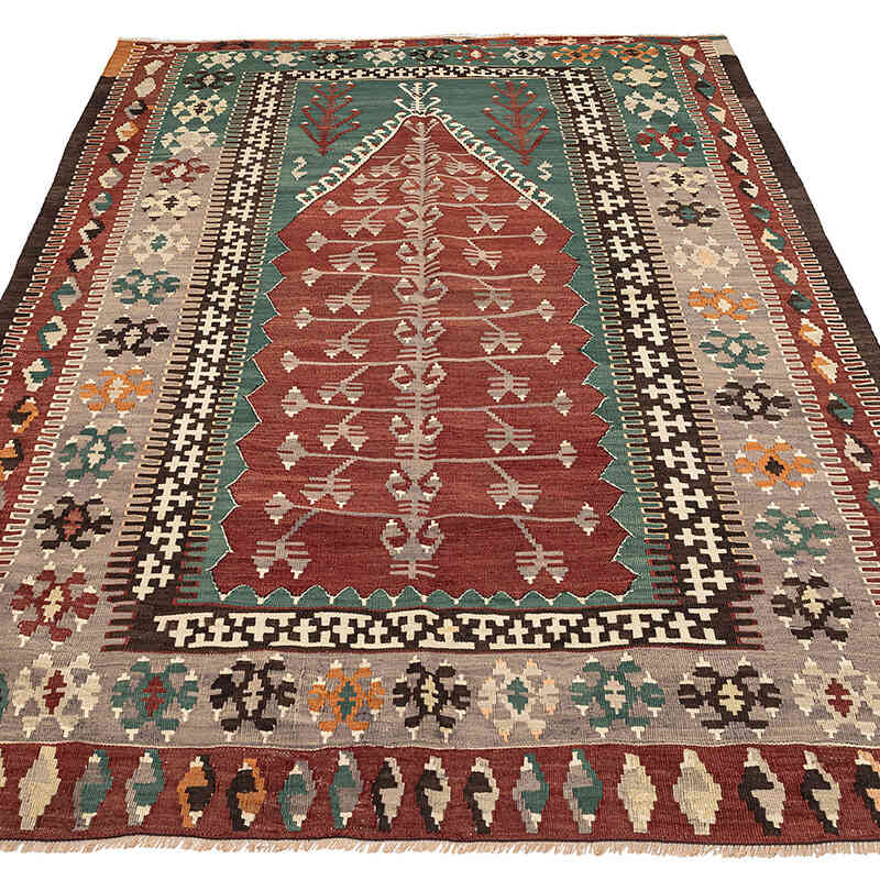 Vintage Konya Obruk Kilimi - 170 cm x 220 cm - K0077703