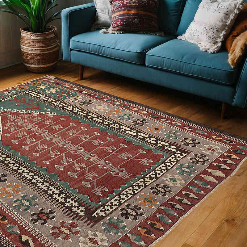 Vintage Konya Obruk Kilimi - 170 cm x 220 cm - K0077703