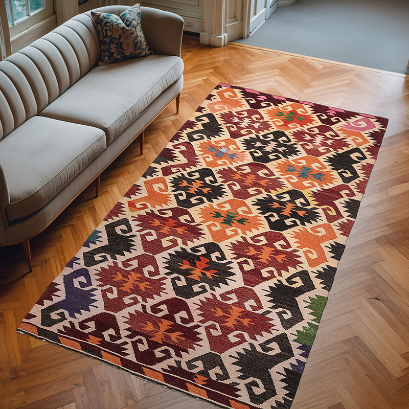 Alfombra Vintage Antalya Kilim - 152 cm x 279 cm - K0077711