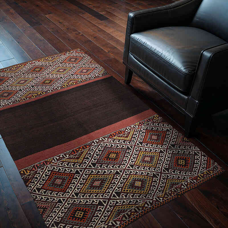 Alfombra Vintage Bayburt Kilim - 119 cm x 161 cm - K0077712