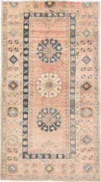Alfombra Vintage Turca Anudada a Mano - 116 cm x 207 cm