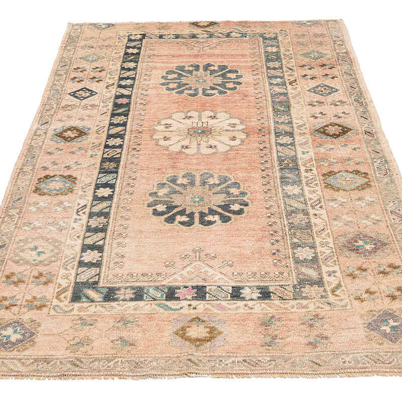 Alfombra Vintage Turca Anudada a Mano - 116 cm x 207 cm - K0077719