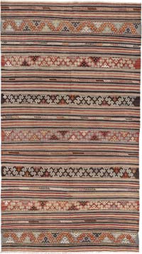 Vintage Turkish Kilim Rug - 4' 8