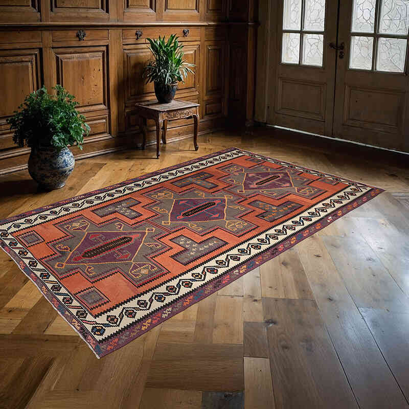 Alfombra Vintage Kuba Kilim - 159 cm x 256 cm - K0077730