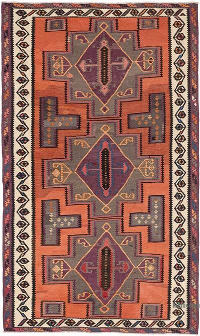 Vintage Kuba Kilim Rug - 5' 3" x 8' 5" (63" x 101")