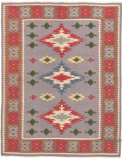Vintage Bulgar Kilimi - 120 cm x 153 cm