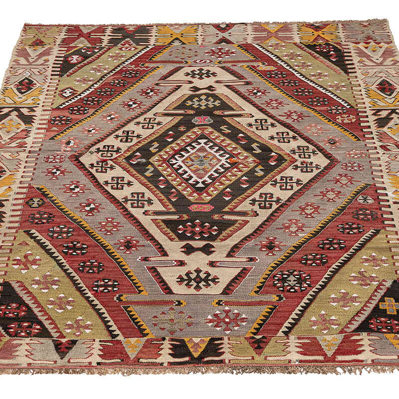 Alfombra Kayseri Kilim Vintage - 113 cm x 164 cm - K0077742