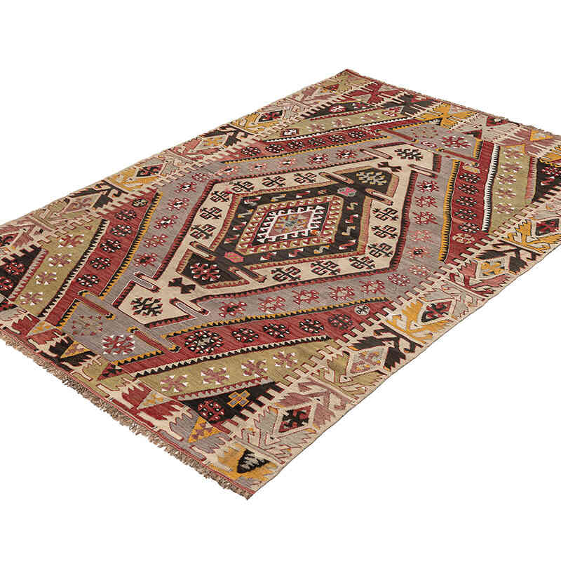 Alfombra Kayseri Kilim Vintage - 113 cm x 164 cm - K0077742