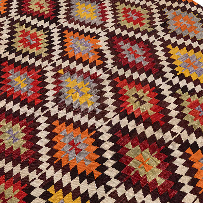 Vintage Afyon Kilim Rug - 5' 5" x 12' 6" (65" x 150") - K0077746