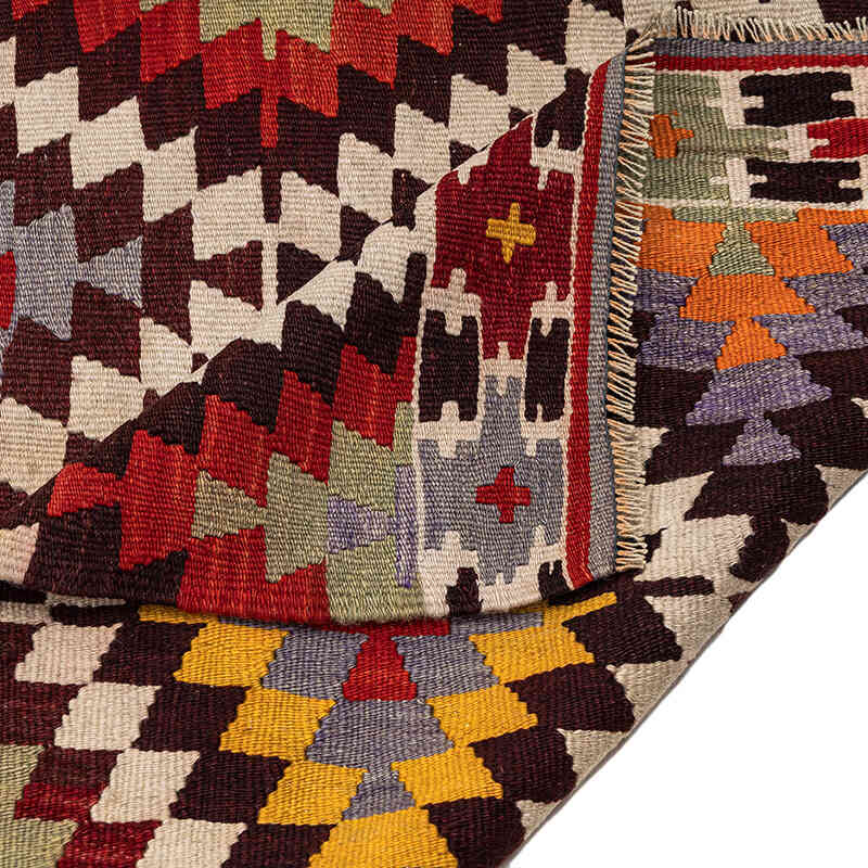 Vintage Afyon Kilim Rug - 5' 5" x 12' 6" (65" x 150") - K0077746