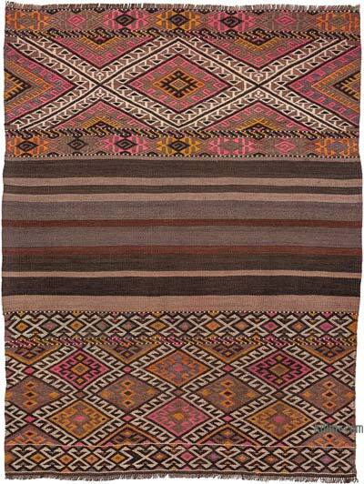 Vintage Bayburt Kilim Rug - 3'  x 3' 10" (36" x 46")