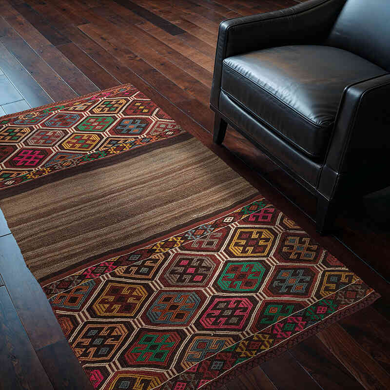 Vintage Bayburt Kilimi - 111 cm x 166 cm - K0077749