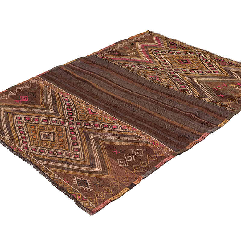Vintage Bayburt Kilim Rug - 4'  x 5' 2" (48" x 62") - K0077750