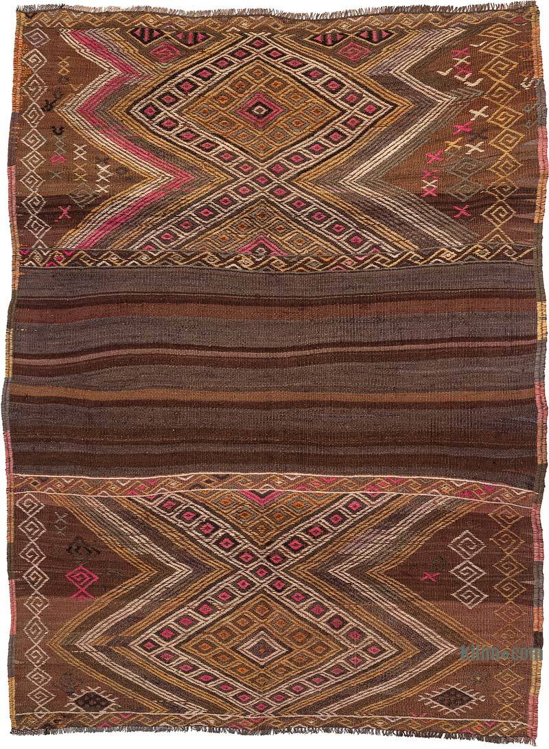 Vintage Bayburt Kilim Rug - 4'  x 5' 2" (48" x 62") - K0077750