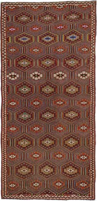 Vintage Anatolian Jijim Rug - 5' 5" x 10' 8" (65" x 128")