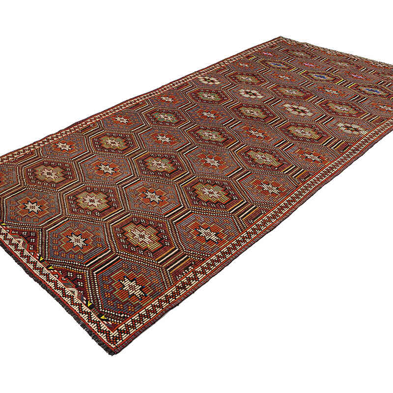 Vintage Anatolian Jijim Rug - 5' 5" x 10' 8" (65" x 128") - K0077758