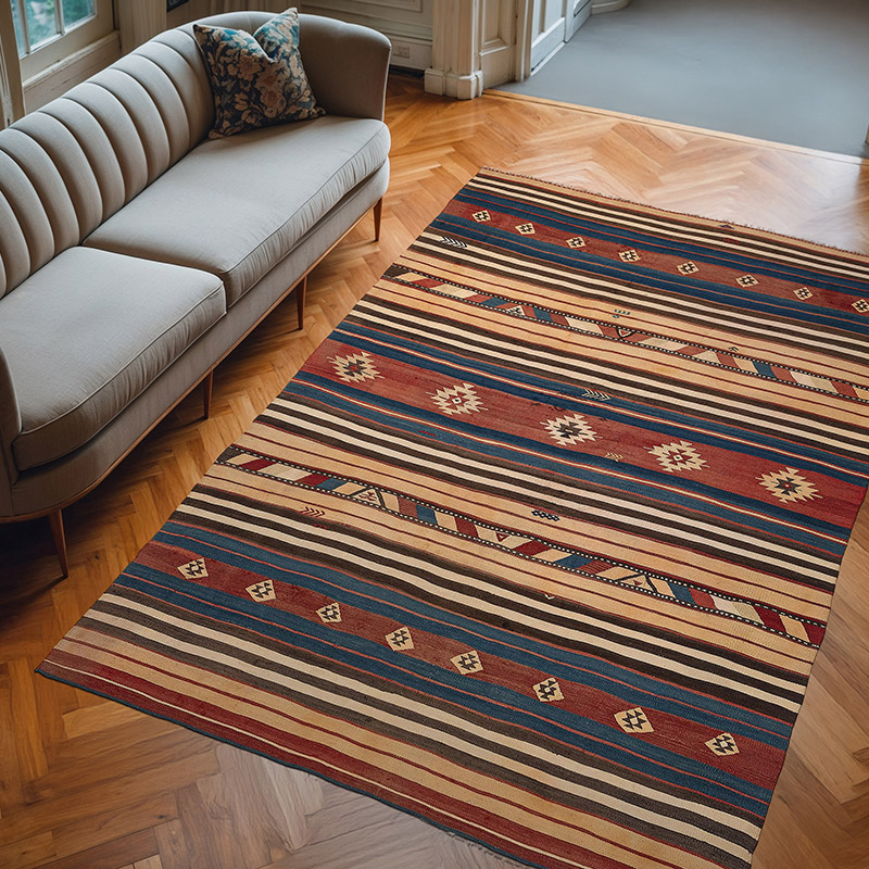 Alfombra Vintage Manastir Kilim - 187 cm x 275 cm - K0077761