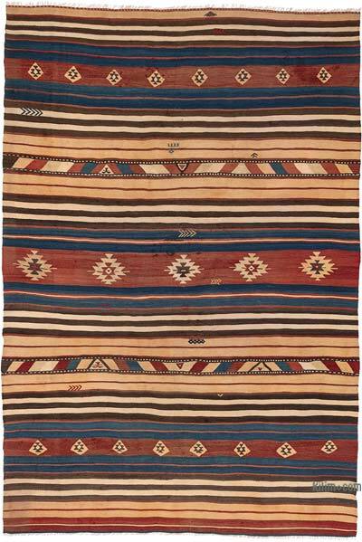 Vintage Manastir Kilim Rug - 6' 2" x 9'  (74" x 108")