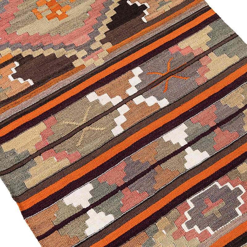 Corredor Vintage Puturge Kilim - 79 cm x 395 cm - K0077762