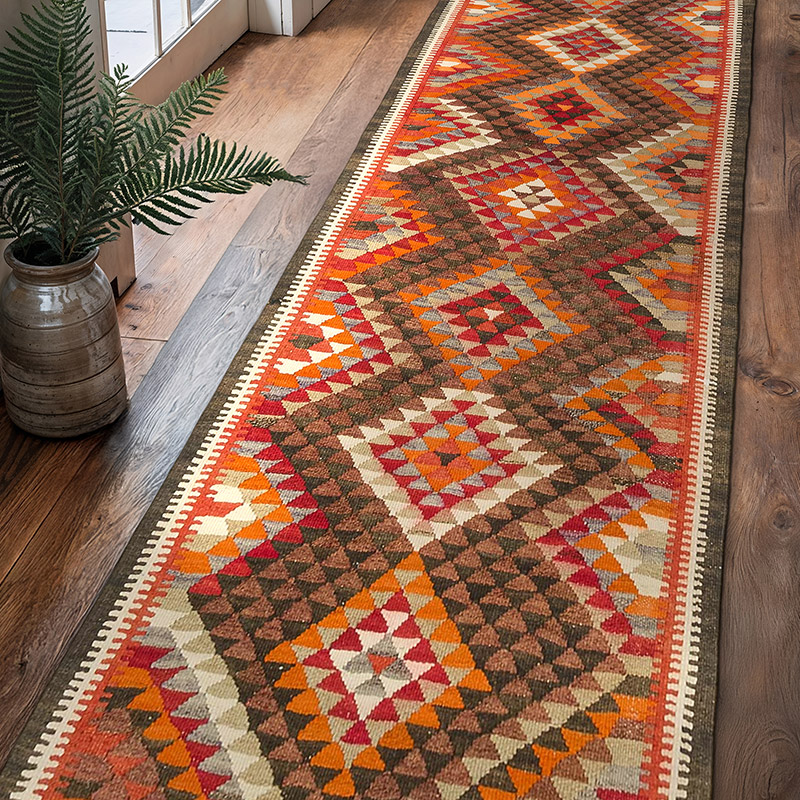 Vintage Anadolu Kilim Yolluk - 94 cm x 320 cm - K0077770