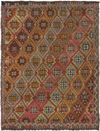 Vintage Anatolian Jijim Rug - 6' 7" x 8' 9" (79" x 105")