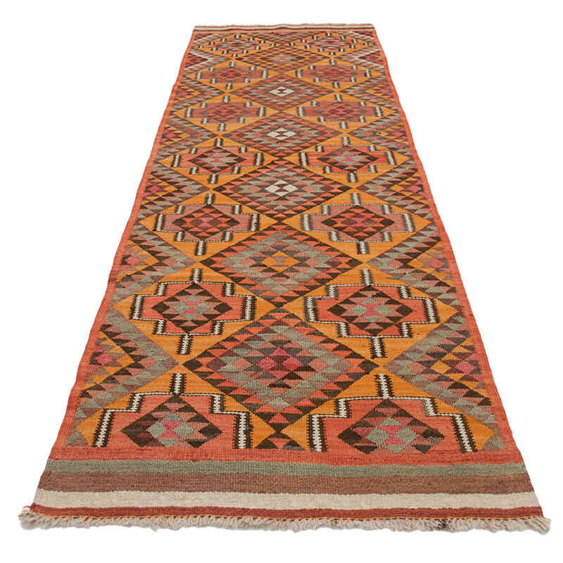 Vintage Tribal Kilim Runner - 2' 11" x 9' 11" (35" x 119") - K0077780