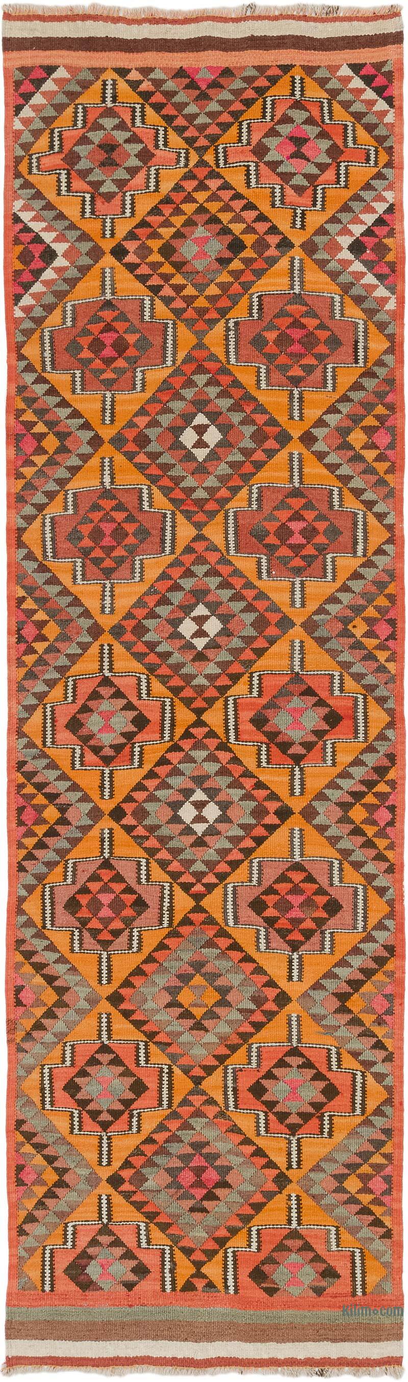 Vintage Tribal Kilim Runner - 2' 11" x 9' 11" (35" x 119") - K0077780