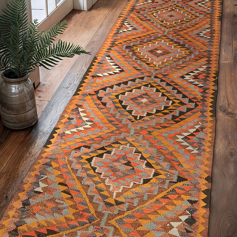 Vintage Anadolu Kilim Yolluk - 86 cm x 316 cm - K0077784