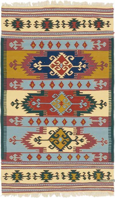 Yeni Kök Boya El Dokuma Kilim - 119 cm x 195 cm