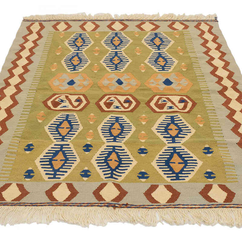 Nueva Alfombra Turca Kilim - 111 cm x 147 cm - K0077787