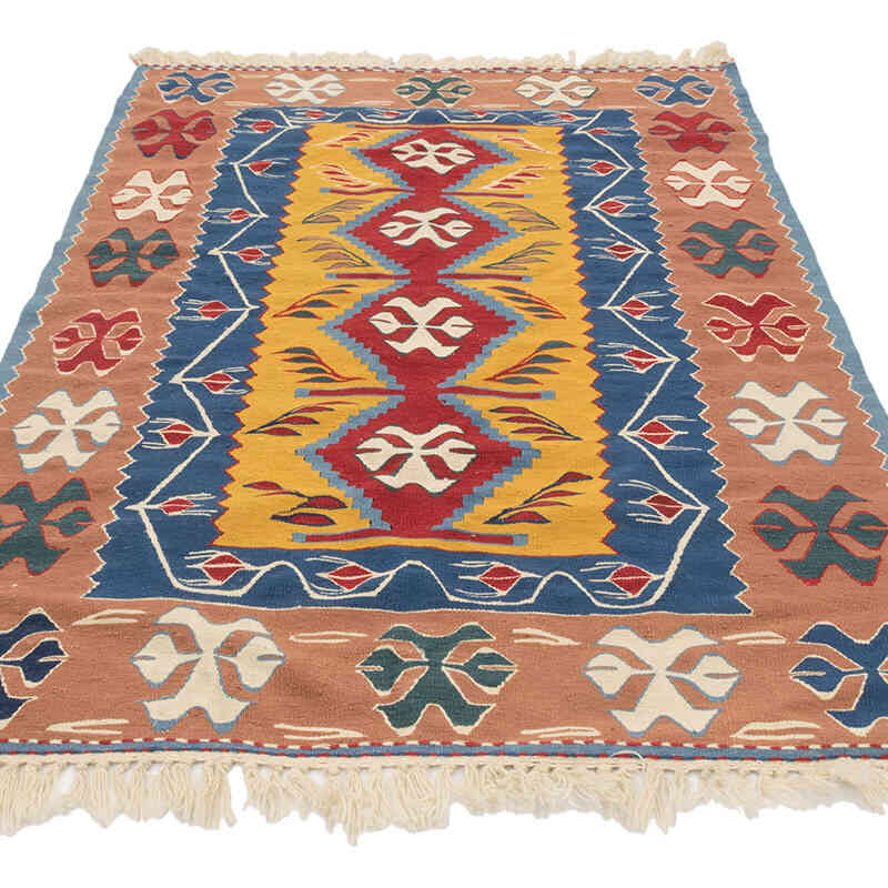 New Handwoven Turkish Kilim Rug - 3' 9" x 5' 7" (45" x 67") - K0077788