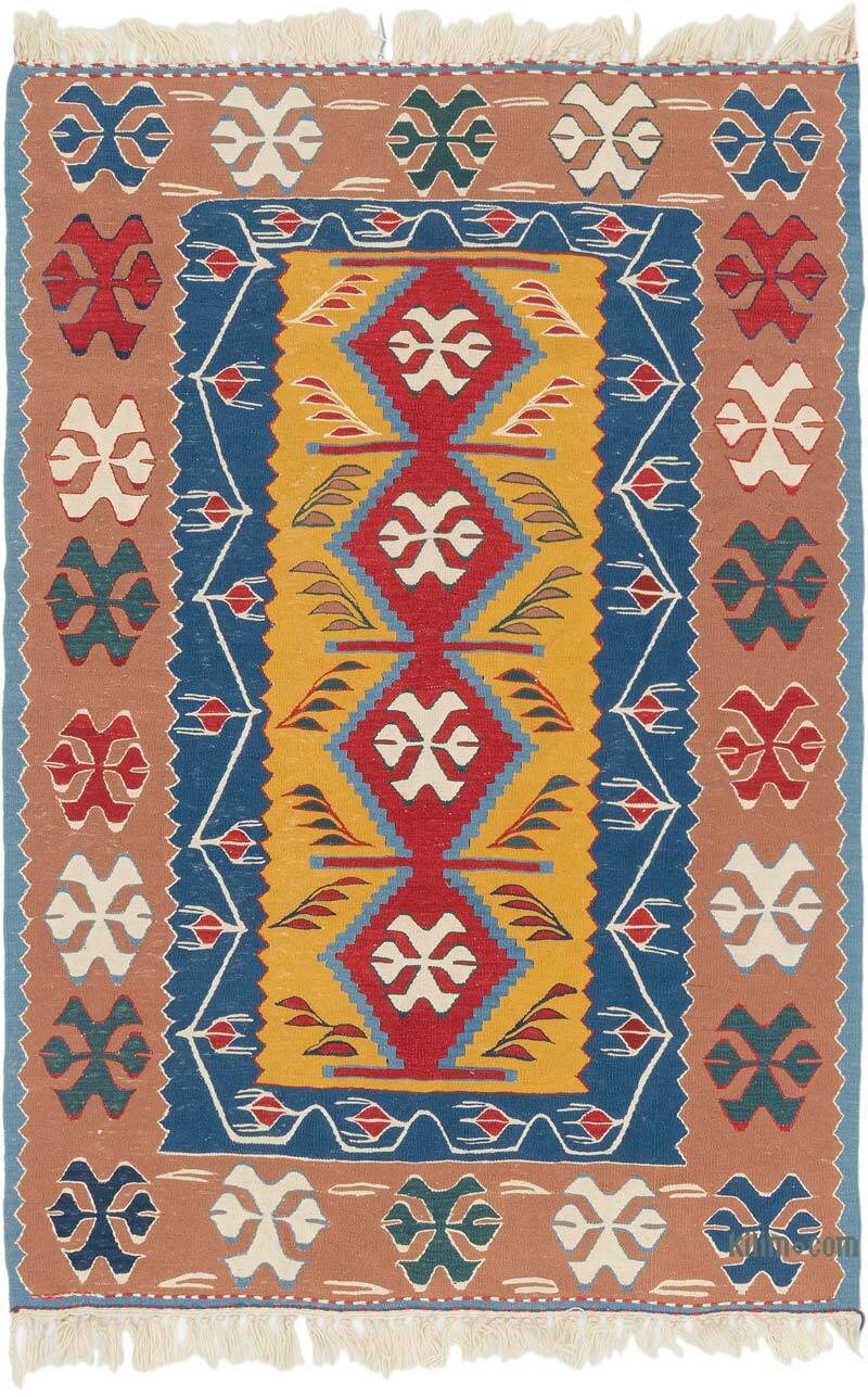 New Handwoven Turkish Kilim Rug - 3' 9" x 5' 7" (45" x 67") - K0077788
