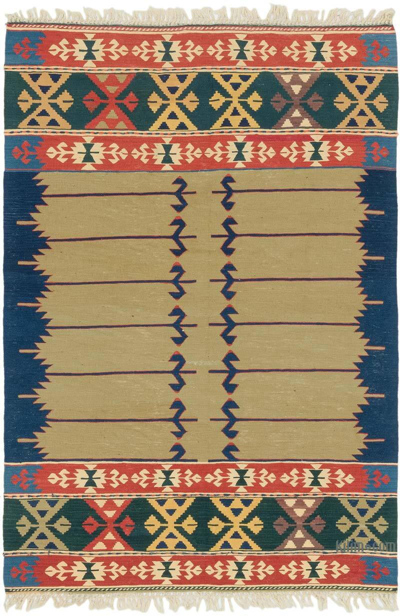 New Handwoven Turkish Kilim Rug - 3' 10" x 5' 6" (46" x 66") - K0077789