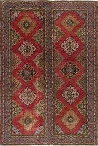 Alfombra Vintage Turca Anudada a Mano - 260 cm x 387 cm