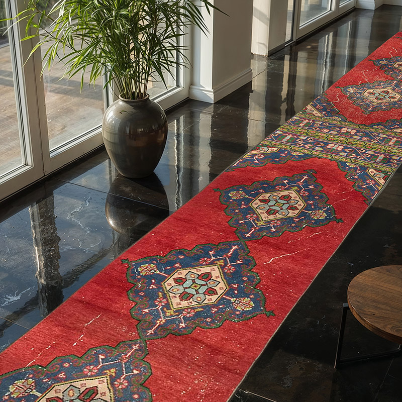 Alfombra Turca Vintage de pasillo - 82 cm x 685 cm - K0077799