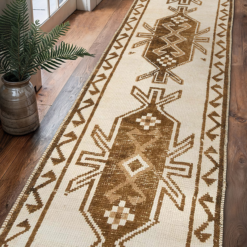 Vintage Tribal Runner Rug - 3' 1" x 10' 9" (37" x 129") - K0077800