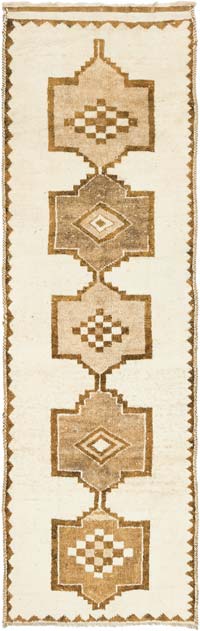 Vintage Tribal Runner Rug - 3' 8" x 11' 7" (44" x 139")