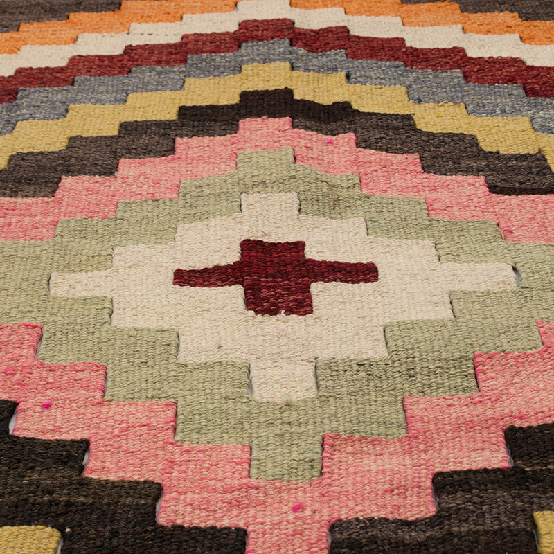 New Turkish Handwoven Kilim Rug - 11' 6" x 14' 9" (138" x 177") - K0077853
