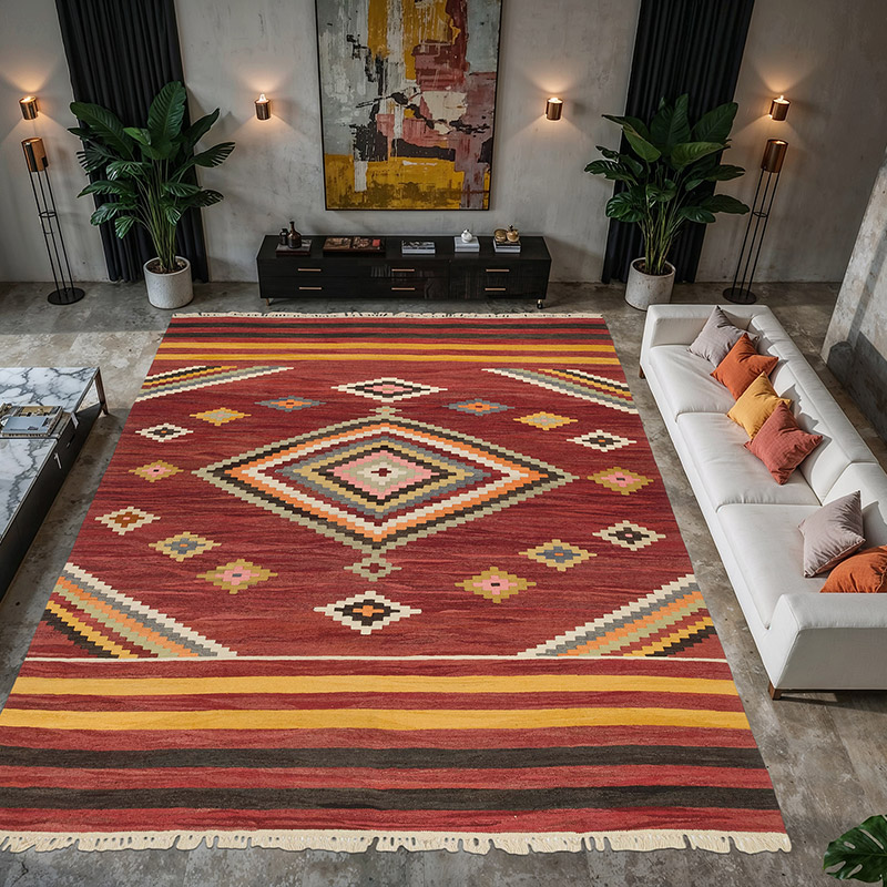 New Turkish Handwoven Kilim Rug - 11' 6" x 14' 9" (138" x 177") - K0077853
