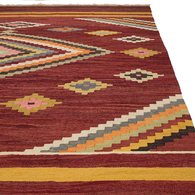 New Turkish Handwoven Kilim Rug - 11' 6" x 14' 9" (138" x 177") - K0077853